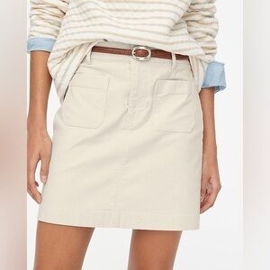 J. Crew Lizzie patch-pocket mini skirt size 0 in Natural